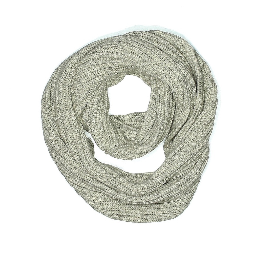 PETER ELLIOT BLUE 100% Cashmere Knitted Infinity Scarf OSFA Gray Grey